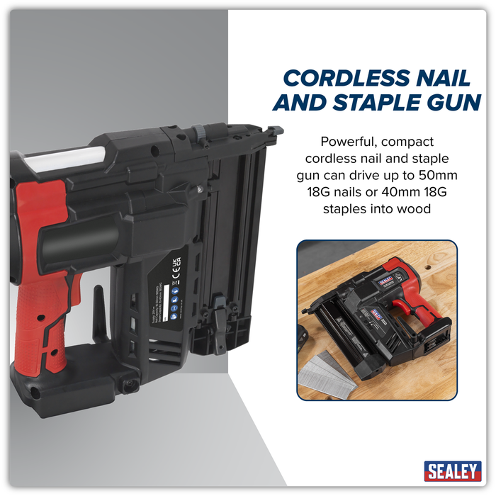 SV20 Series 18G Cordless Nail/Staple Gun 20V - Body Only | CP20VNG