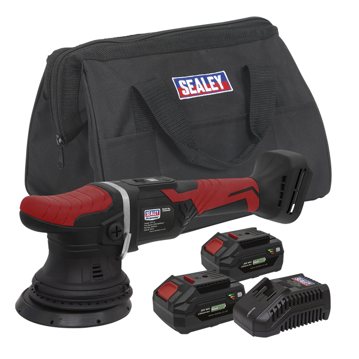 Premier SV20 Series 125mm Cordless Orbital Polisher Kit 20V 4Ah - 2 Batteries | CP20VOPKIT2