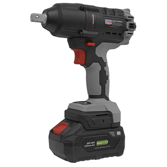 Premier SV20 Series 1/2"Sq Drive Brushless Cordless Impact Wrench Kit 20V 4Ah | CP20VPIWKIT1
