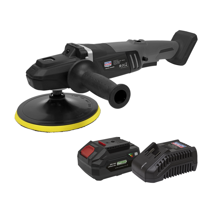 Premier SV20 Series 180mm Brushless Cordless Rotary Polisher Kit 20V 4Ah | CP20VRPXKIT1