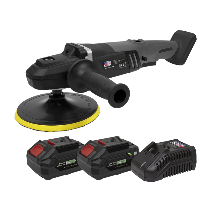 Premier SV20 Series 180mm Brushless Cordless Rotary Polisher 20V 4Ah - 2 Batteries | CP20VRPXKIT
