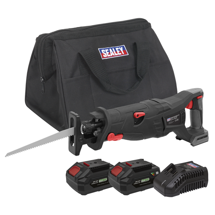 Premier SV20 Series Brushless Cordless Reciprocating Saw 20V 4Ah Kit - 2 Batteries | CP20VRSXKIT