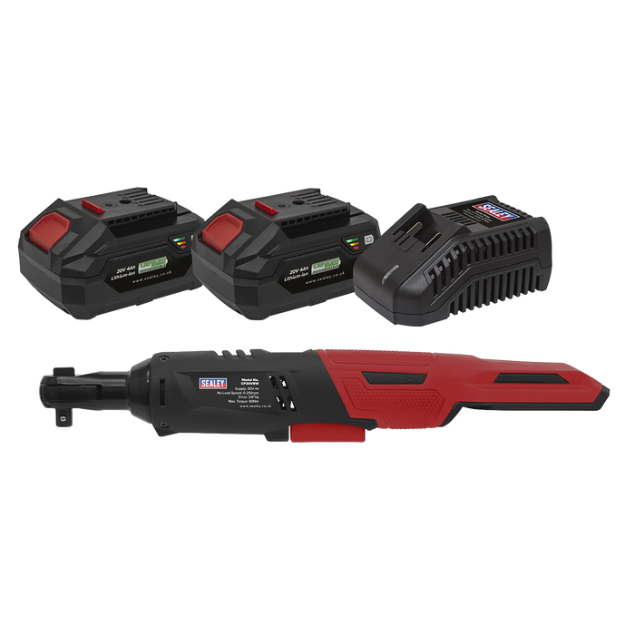 SV20 Series 3/8"Sq Drive Cordless Ratchet Wrench Kit 60Nm 20V 4Ah - 2 Batteries | CP20VRWKIT