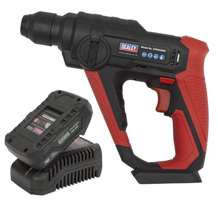 SV20 Series SDS Plus Cordless Rotary Hammer Drill Kit 20V 2Ah | CP20VSDSKIT1