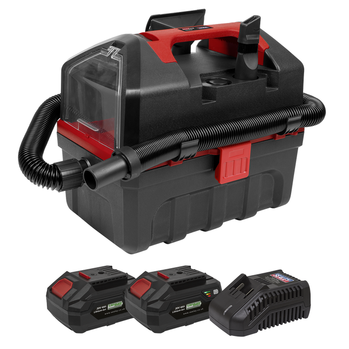 SV20 Series 10L Cordless Wet & Dry Vacuum Kit 20V 4Ah - 2 Batteries | CP20VWDVKIT