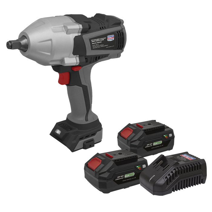 Premier SV20 Series Brushless Cordless Impact Wrench Kit 20V 4Ah - 2 Batteries | CP20VXIWKIT1