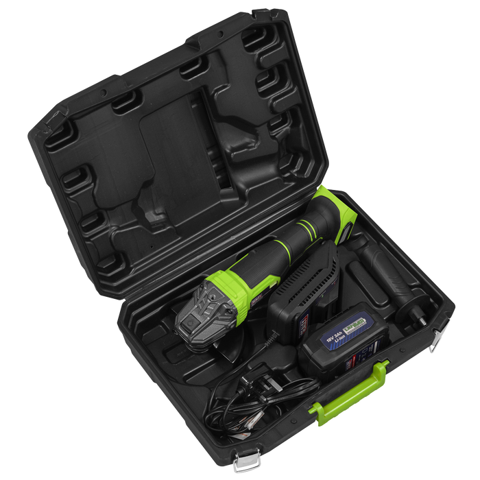 115mm Cordless Angle Grinder 18V 3Ah - Green | CP401LIHV