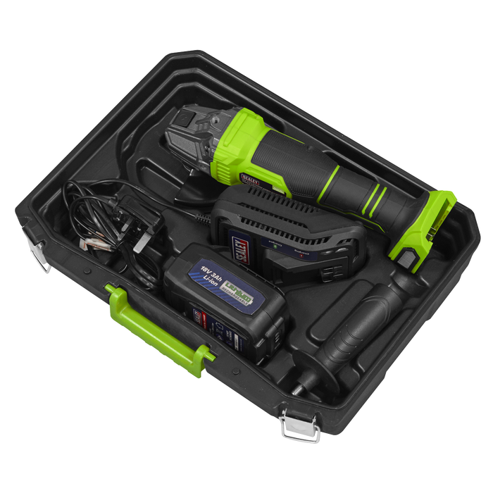 115mm Cordless Angle Grinder 18V 3Ah - Green | CP401LIHV