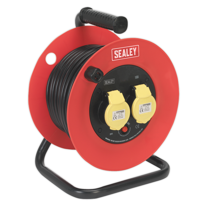 25m Heavy-Duty Cable Reel with Thermal Trip 2 x 110V | CR12515