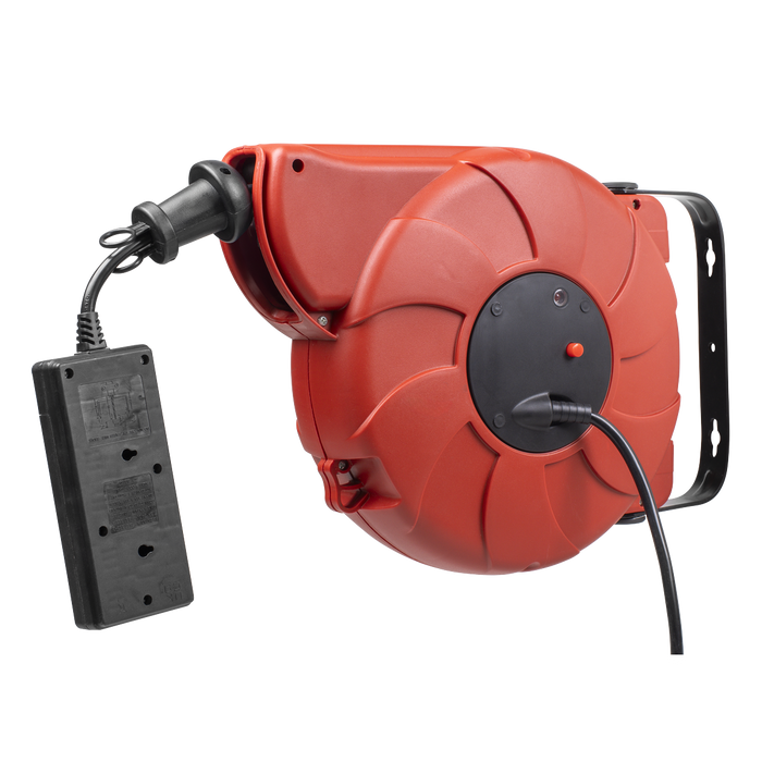 Cable Reel System Retractable 10m 2 x 230V Socket | CRM10
