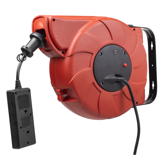 Cable Reel System Retractable 15m 2 x 230V Socket | CRM15
