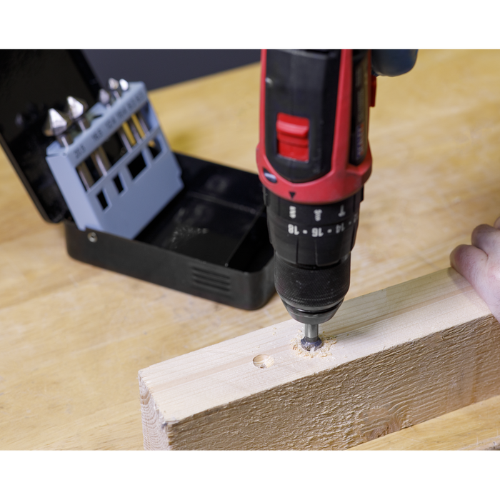 90° Countersink Bit Set 3 x V Flutes 6pc | CSSET6V