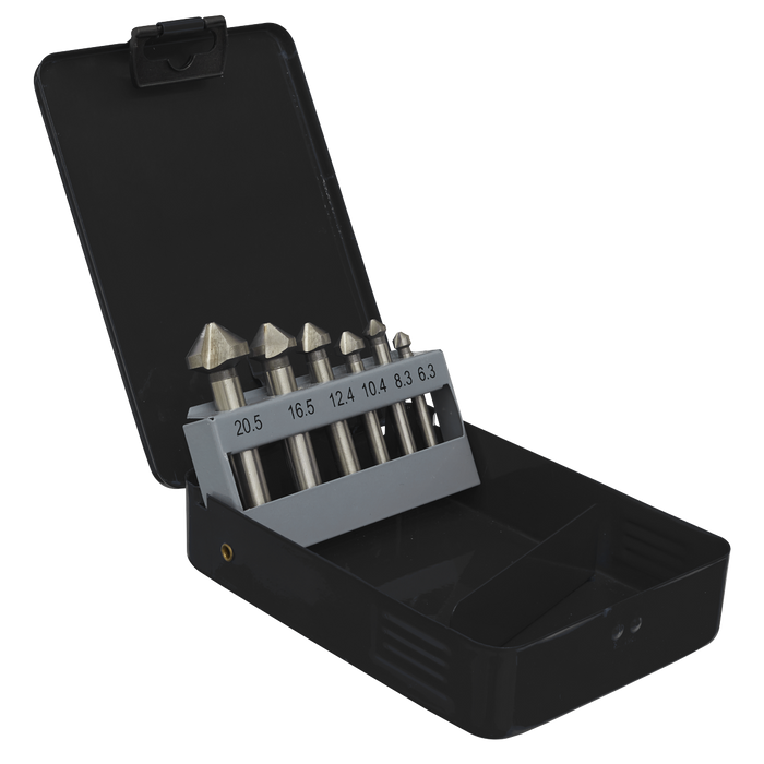 90° Countersink Bit Set 3 x V Flutes 6pc | CSSET6V
