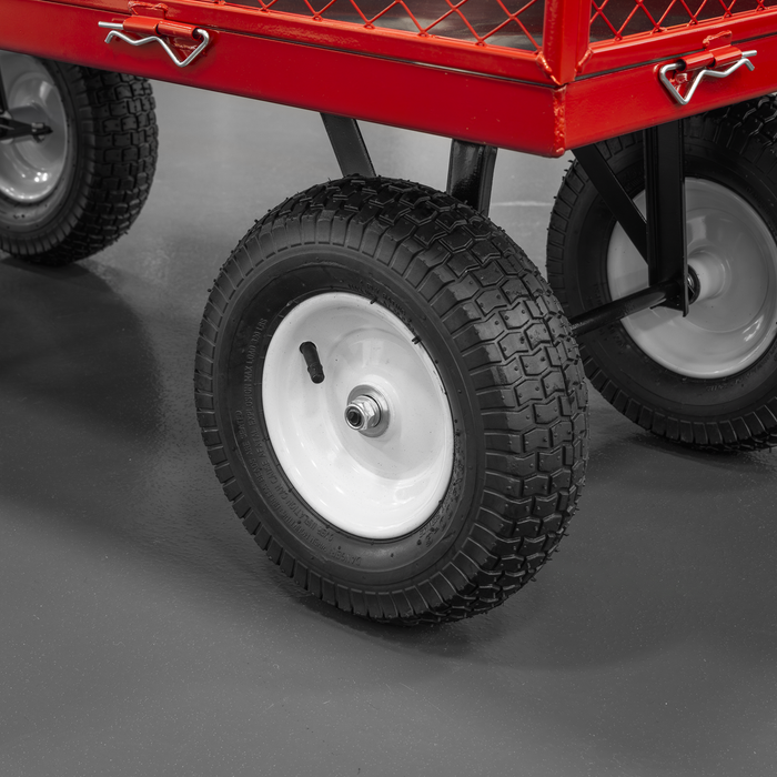 Platform Truck with Sides Pneumatic Tyres 350kg Capacity | CST806