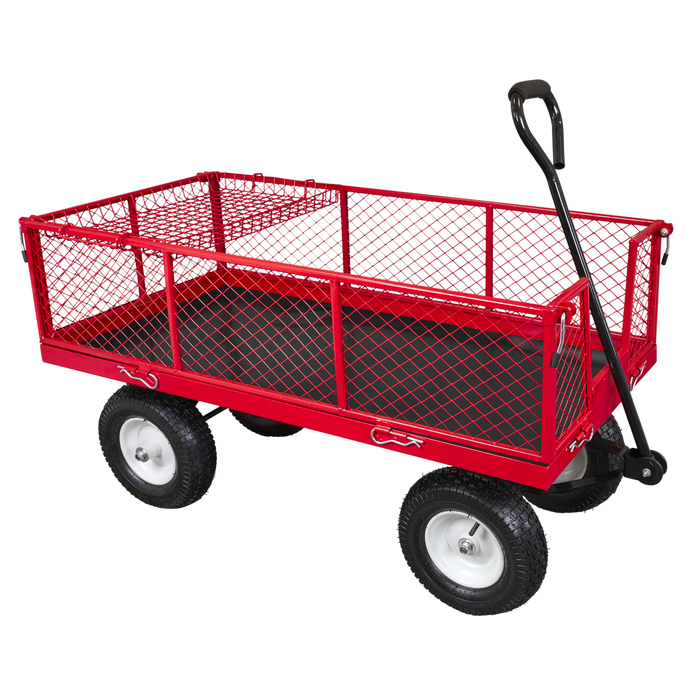 Platform Truck with Sides Pneumatic Tyres 350kg Capacity | CST806
