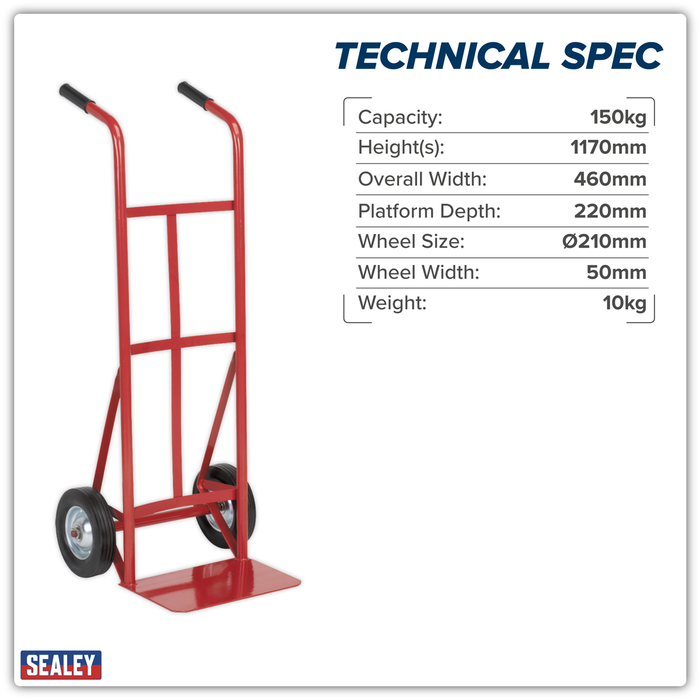 Sack Truck with Solid Tyres 150kg Capacity | CST983