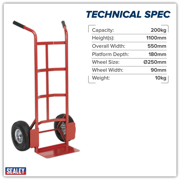 Sack Truck with Pneumatic Tyres 200kg Capacity | CST986