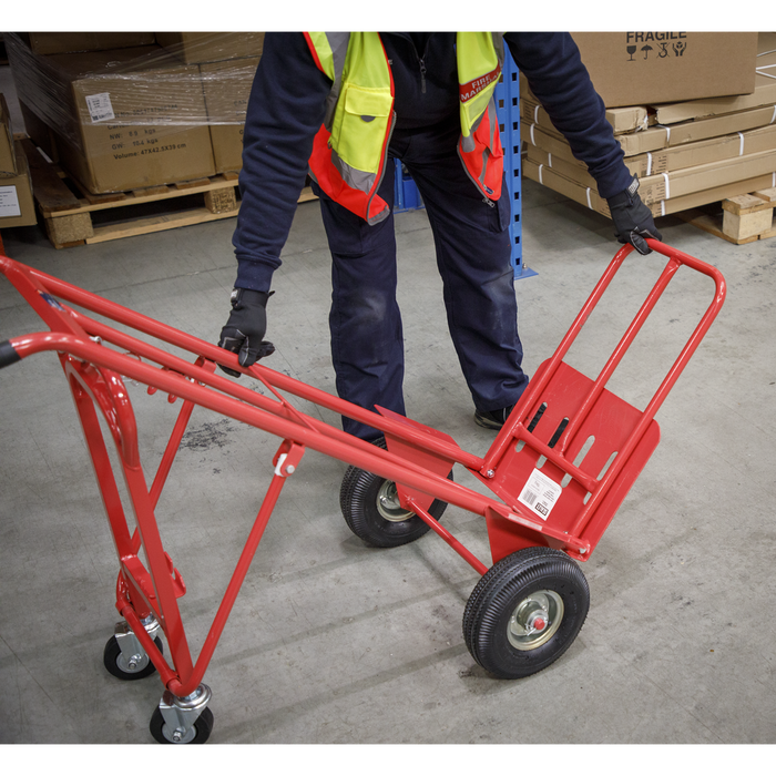 3-in-1 Sack Truck with Pneumatic Tyres 250kg Capacity | CST989