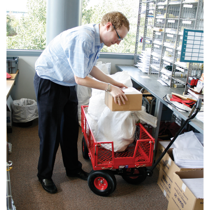 Platform Truck with Removable Sides & Pneumatic Tyres 200kg Capacity | CST997