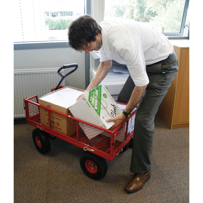 Platform Truck with Removable Sides & Pneumatic Tyres 200kg Capacity | CST997