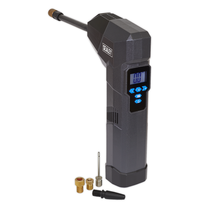 Compact Rechargeable Tyre Inflator & Power Bank with Worklight | CTI120