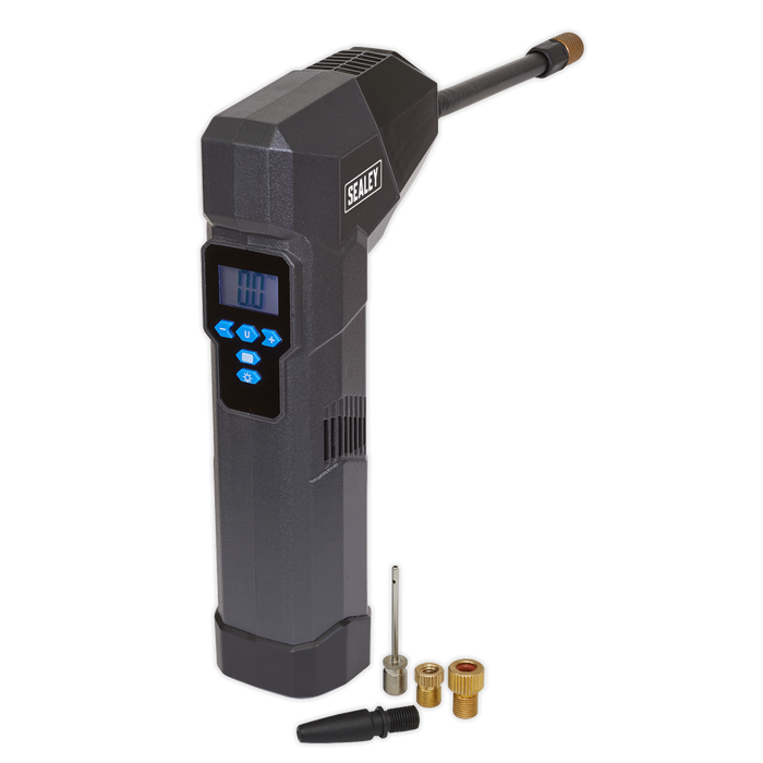 Compact Rechargeable Tyre Inflator & Power Bank with Worklight | CTI120