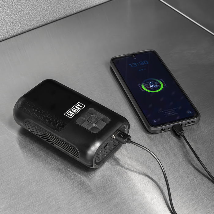 Tyre Inflator & Power Bank with Worklight Rechargeable | CTI130