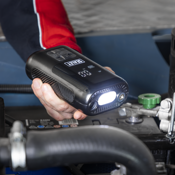 Tyre Inflator & Power Bank with Worklight Rechargeable | CTI130