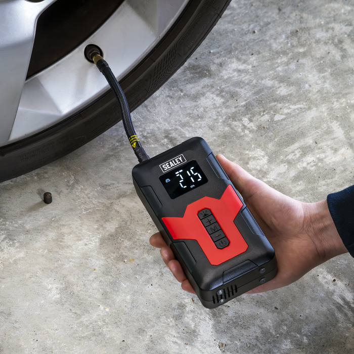 Rechargeable Tyre Inflator & Power Bank with Worklight 12V | CTI140