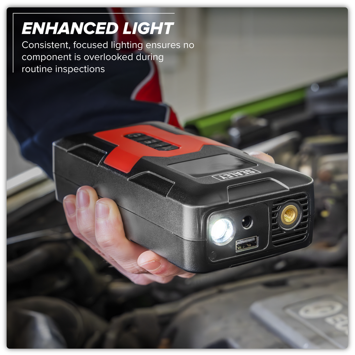 Rechargeable Tyre Inflator & Power Bank with Worklight 12V | CTI140