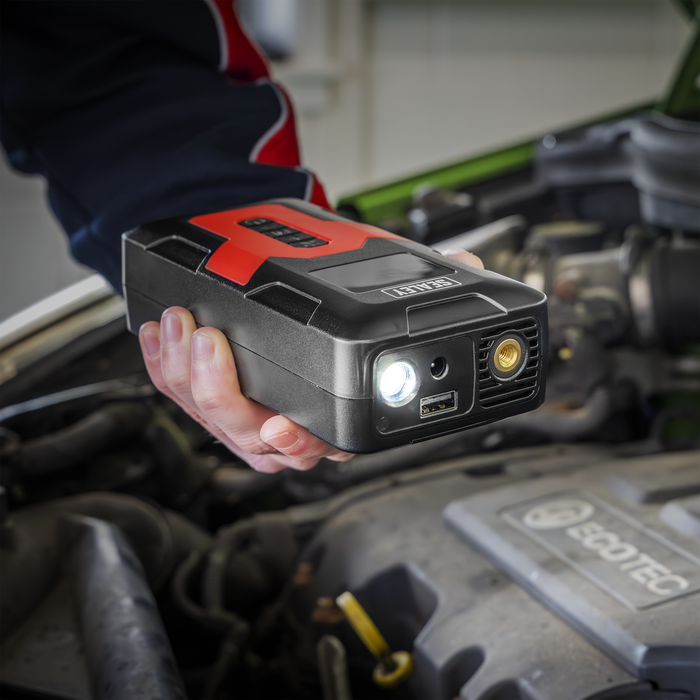 Rechargeable Tyre Inflator & Power Bank with Worklight 12V | CTI140