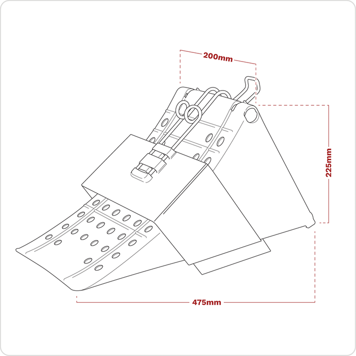 Commercial Wheel Chock with Bracket | CV127