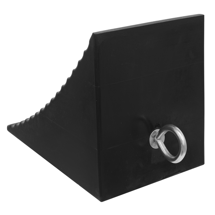 Heavy-Duty Rubber Wheel Chock - Single | CWC01