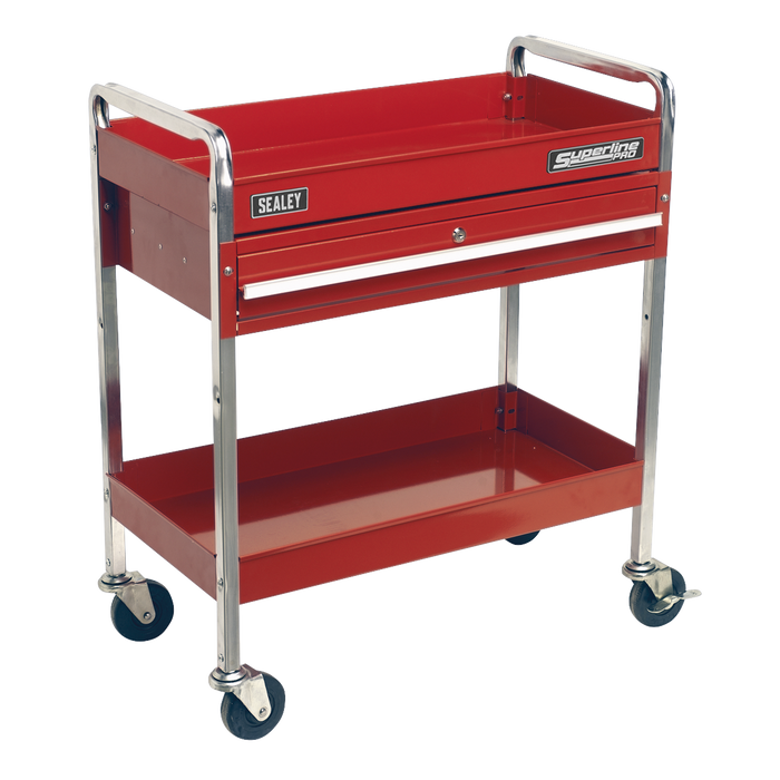 Superline PRO® Heavy-Duty Trolley with Lockable Drawer 2-Level | CX101D