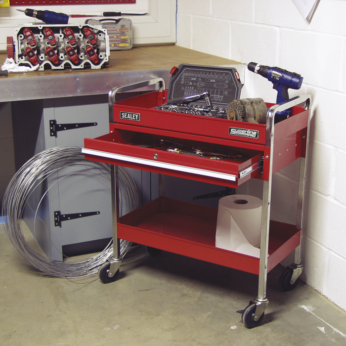 Superline PRO® Heavy-Duty Trolley with Lockable Drawer 2-Level | CX101D