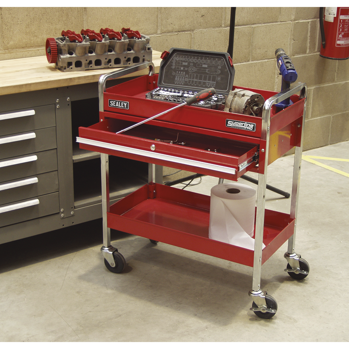 Superline PRO® Heavy-Duty Trolley with Lockable Drawer 2-Level | CX101D