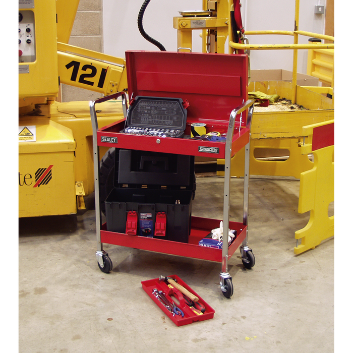 Superline PRO® Heavy-Duty Trolley with Lockable Top 2-Level | CX104