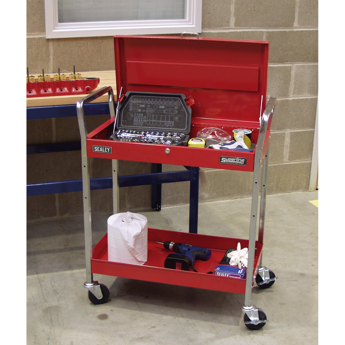 Superline PRO® Heavy-Duty Trolley with Lockable Top 2-Level | CX104