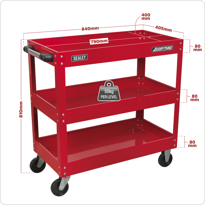 American PRO® Heavy-Duty Workshop Trolley 3-Level | CX108