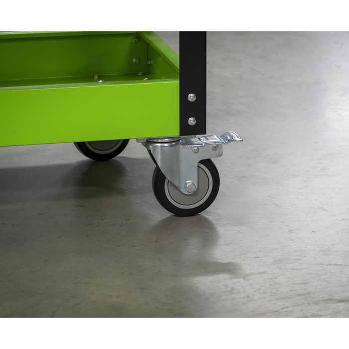 Superline PRO® Heavy-Duty Workshop Trolley 3-Level - Hi-Vis Green | CX110HV
