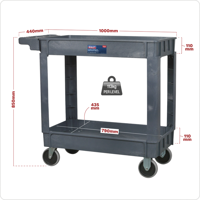 Composite Heavy-Duty Trolley 2-Level | CX202