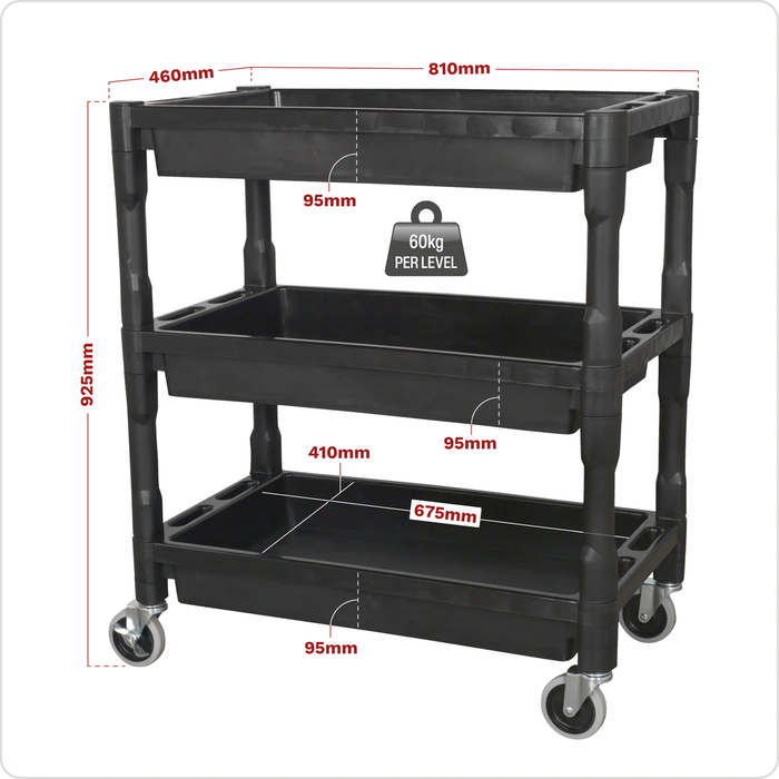 Composite Heavy-Duty Trolley 3-Level | CX205