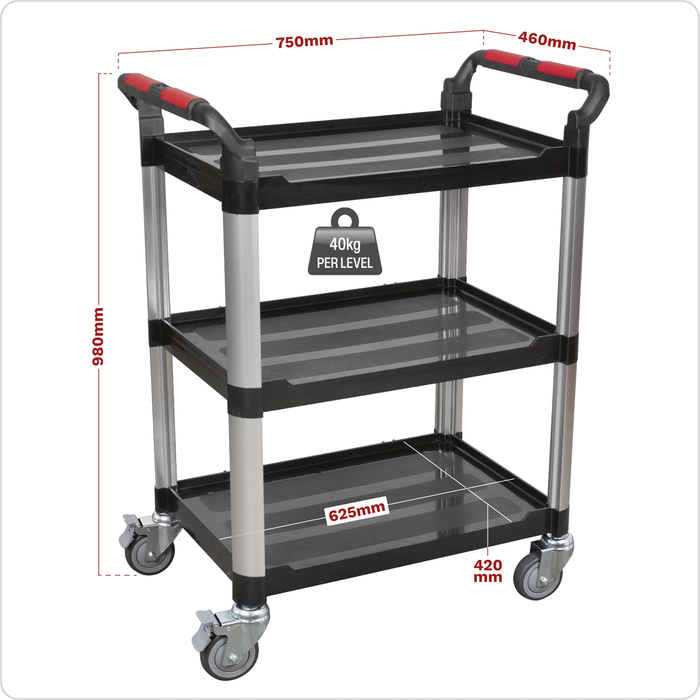 Composite Workshop Trolley 3-Level/3 Wall | CX309