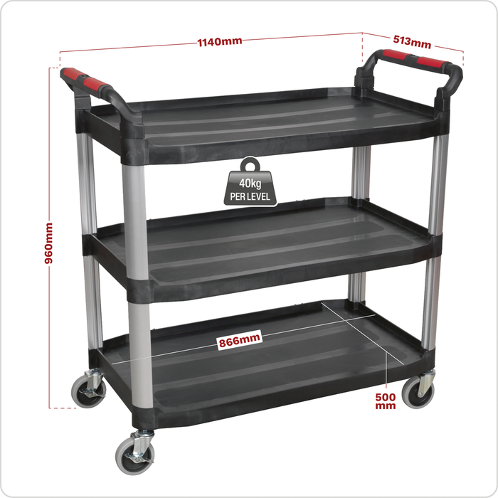 Composite Workshop Trolley 3-Level/3 Wall | CX310