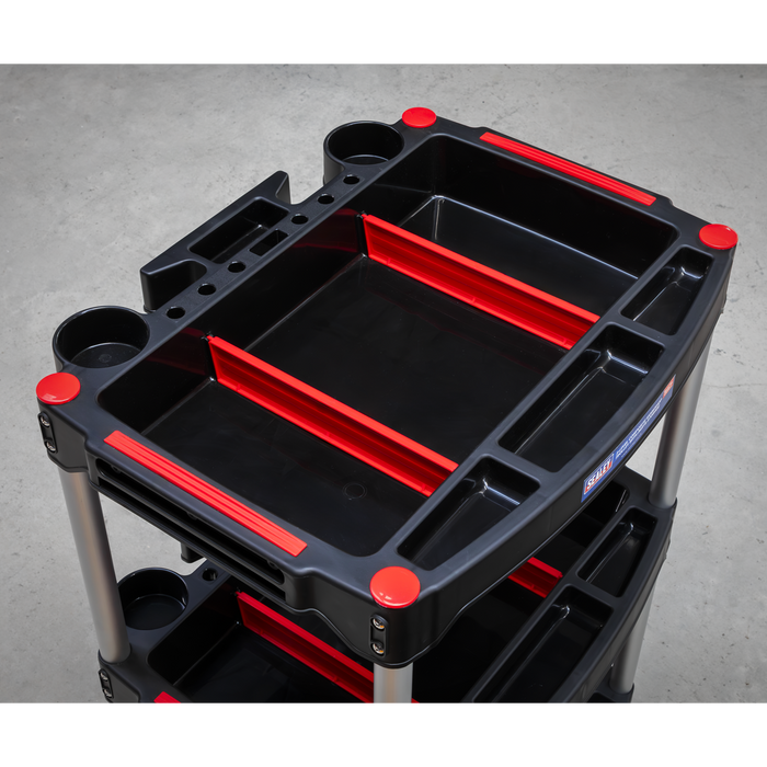 Composite Workshop Trolley with Parts Storage 3-Level | CX313