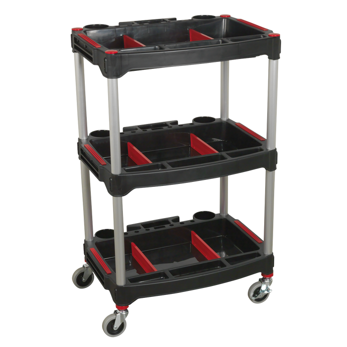 Composite Workshop Trolley with Parts Storage 3-Level | CX313