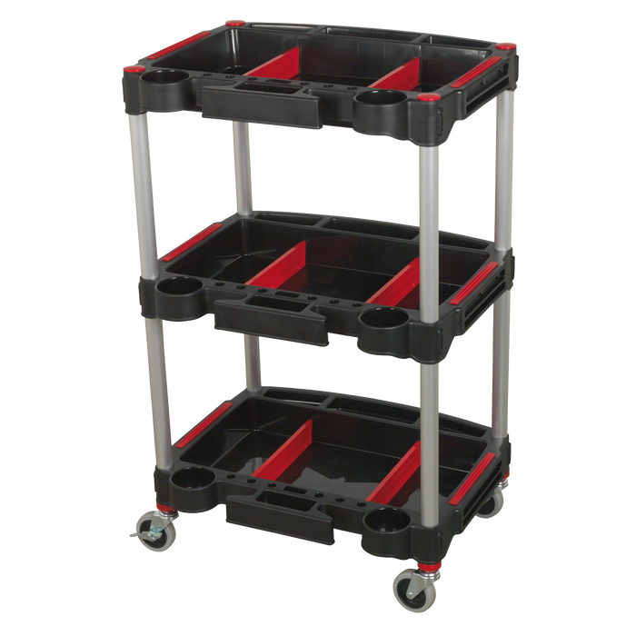 Composite Workshop Trolley with Parts Storage 3-Level | CX313