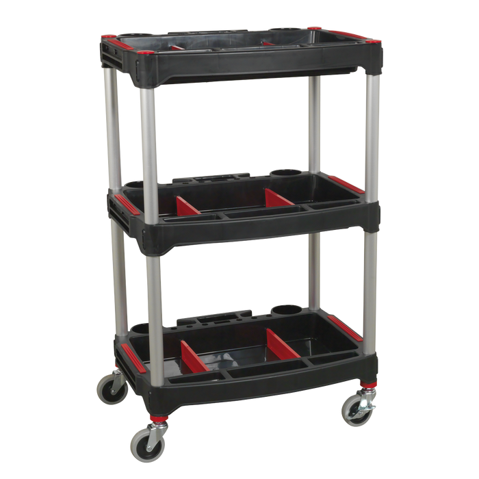 Composite Workshop Trolley with Parts Storage 3-Level | CX313