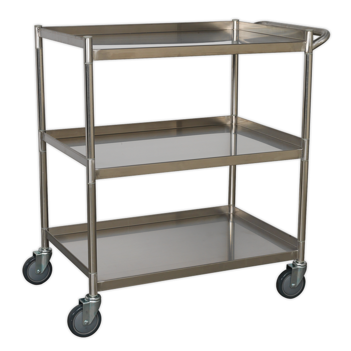 Premier™ Stainless Steel Workshop Trolley 3-Level | CX410SS