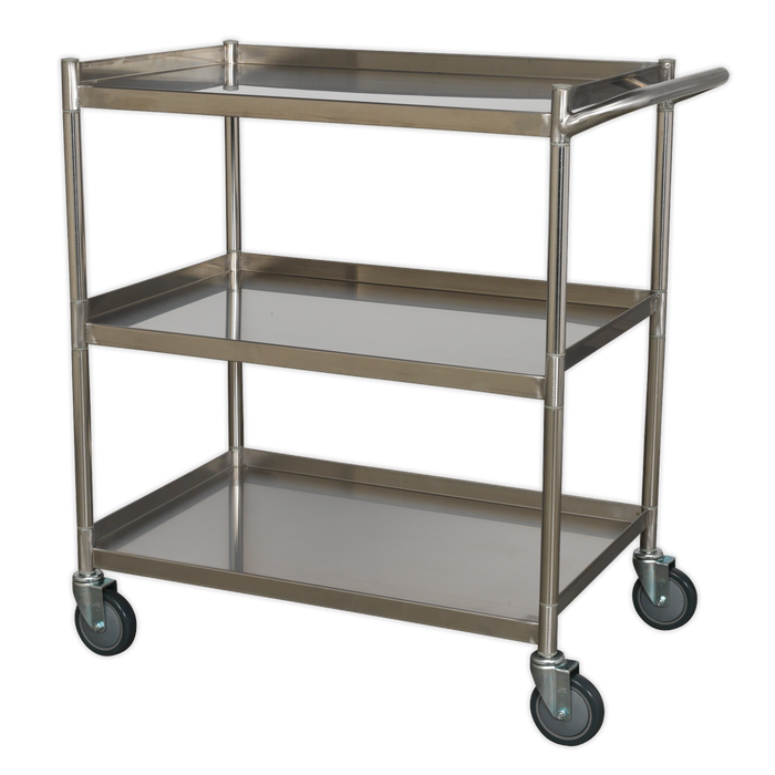 Premier™ Stainless Steel Workshop Trolley 3-Level | CX410SS